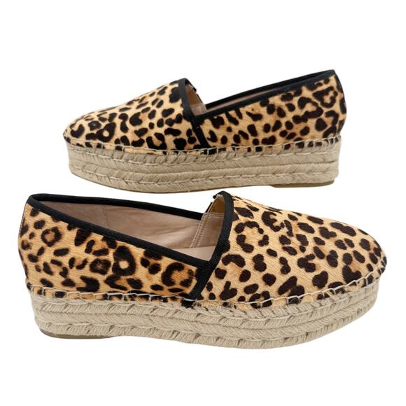 Steve Madden Alexia Leopard Platform Slip On Flat Animal Print Espadrilles US 9 - Picture 8 of 11